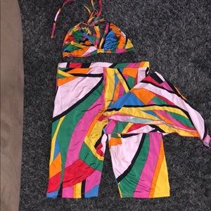 3 piece biker shorts outfit